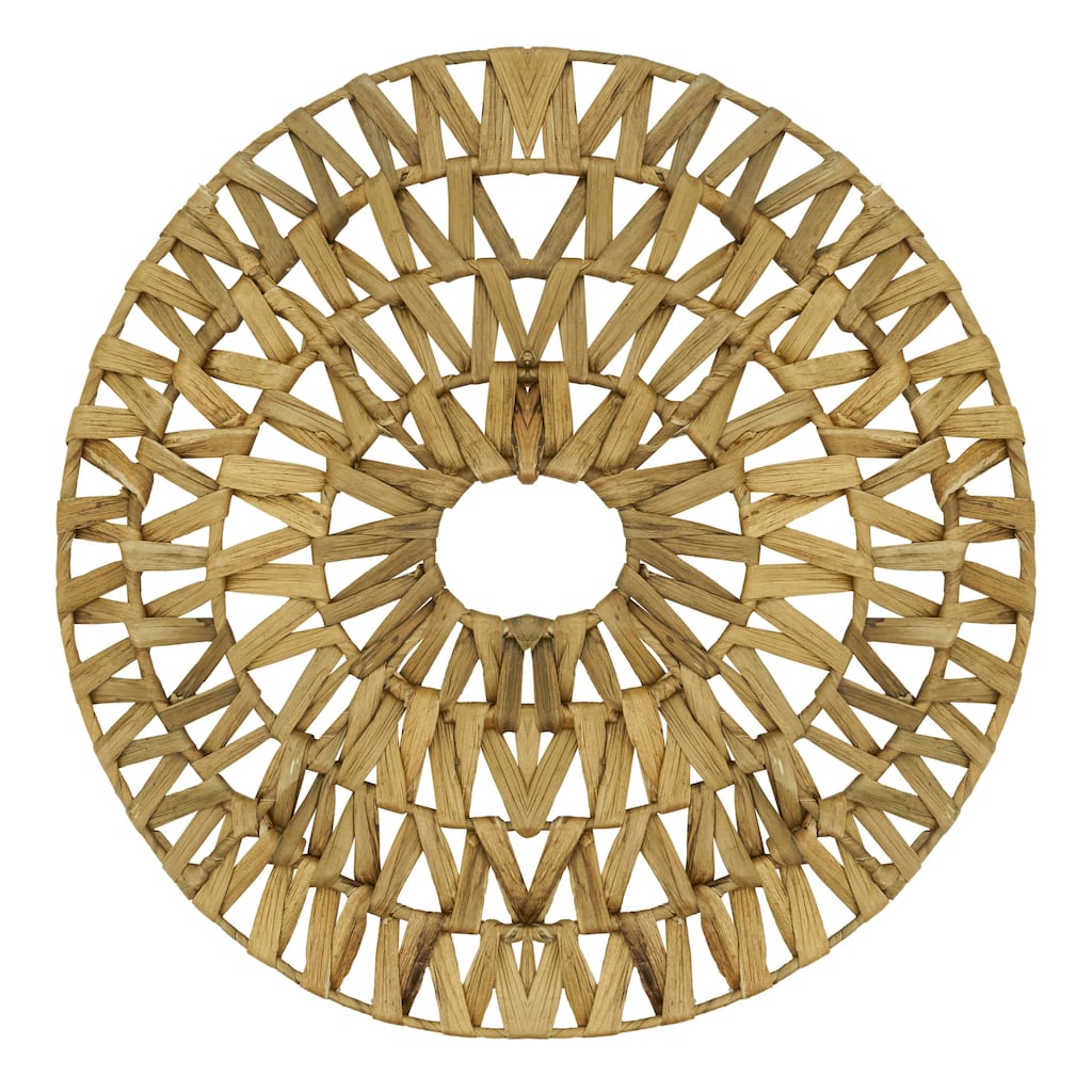 Woven Water Hyacinth Design Table Mats (Set of 4) - 15"