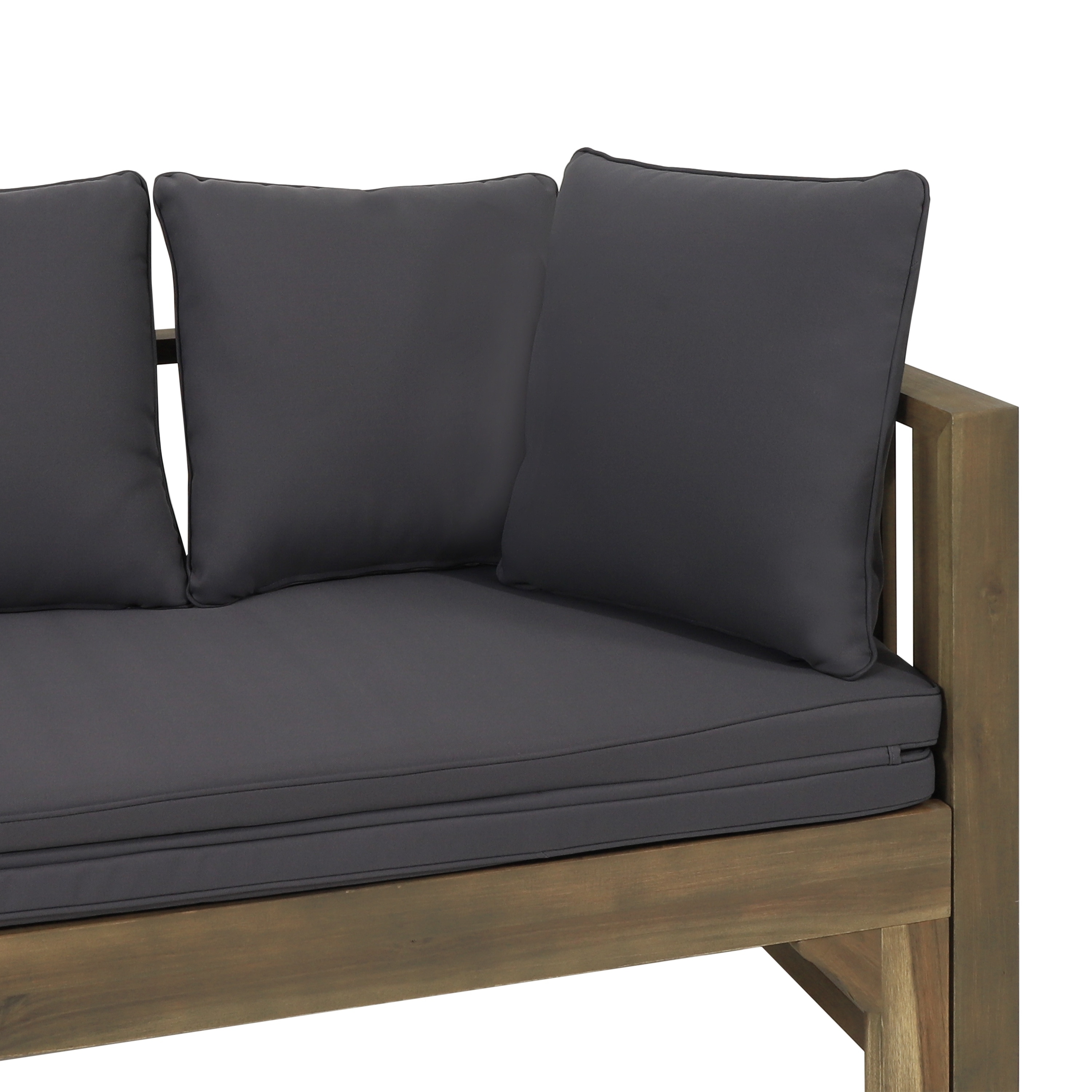 Long Beach Outdoor Extendable Acacia Wood Daybed Sofa by Christopher Knight Home