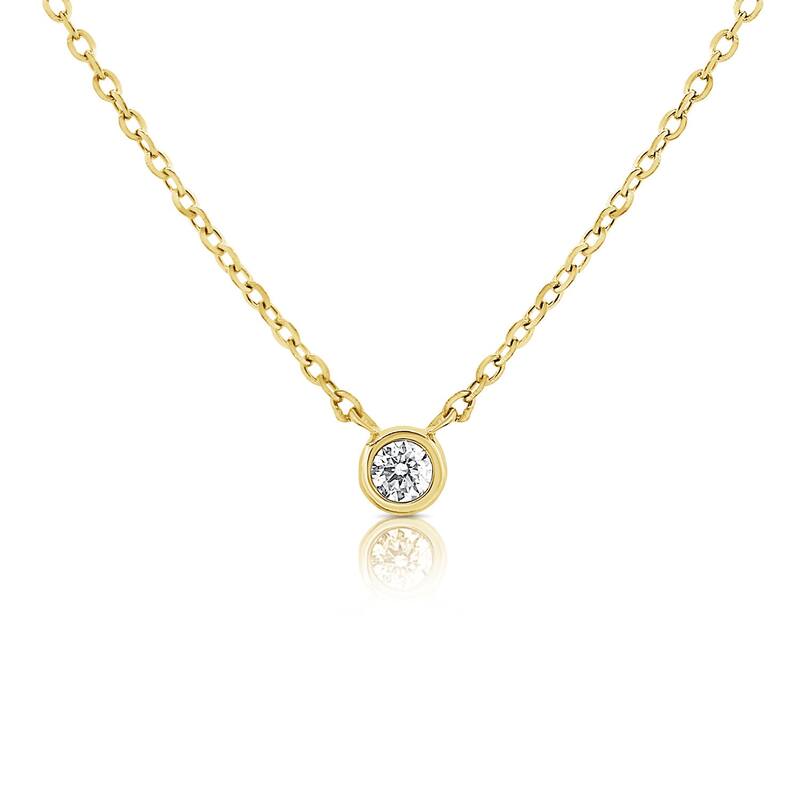 Joelle Collection 14K Gold Diamond Necklace - Yellow