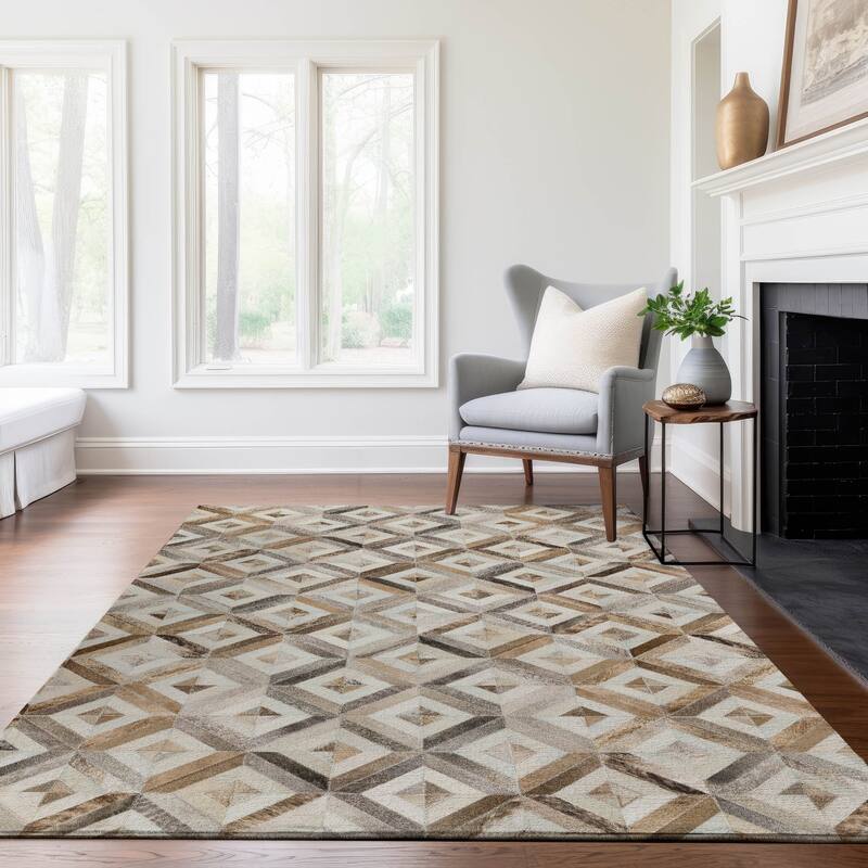 Premium Washable Super Soft Modern Patchword Mayfield Rug