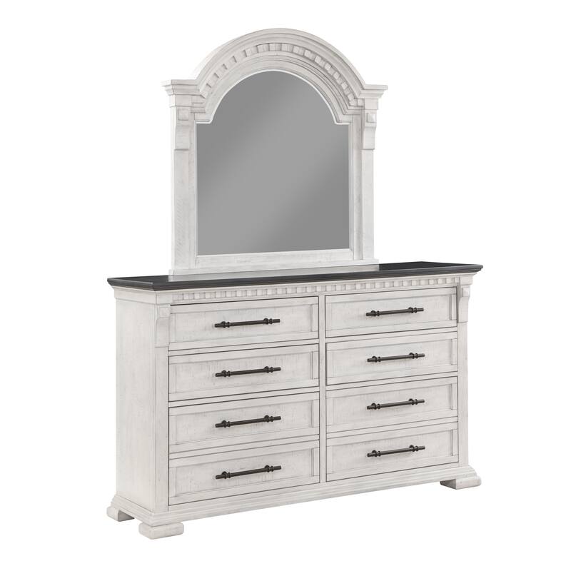 Faith Charming Transitional Mirror Unique Shape and Elegant Design - Antique White