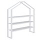 preview thumbnail 16 of 14, Full Size Wood House Bed with Fence and Removable Storage - Spacious and Inviting