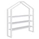 preview thumbnail 7 of 7, Modern Wood House Bed, with Fence and Detachable and Movable Storage Shelves
