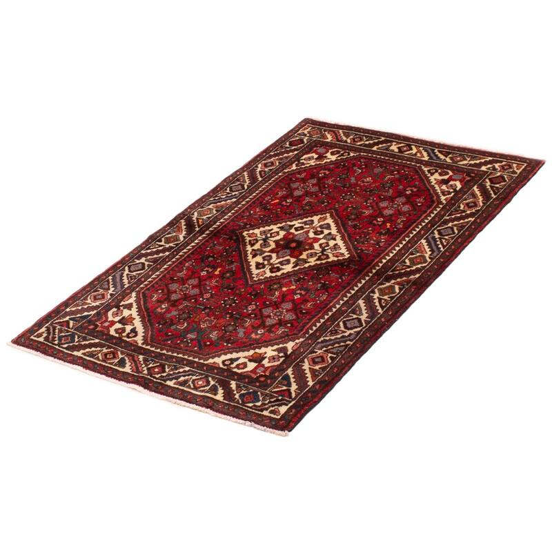 ECARPETGALLERY Hand-knotted Andelz Red Wool Rug - 3'4 x 5'2