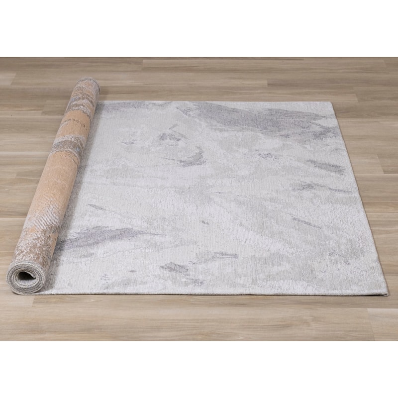 Kylie Collection - Grey/Cream Granite Rug