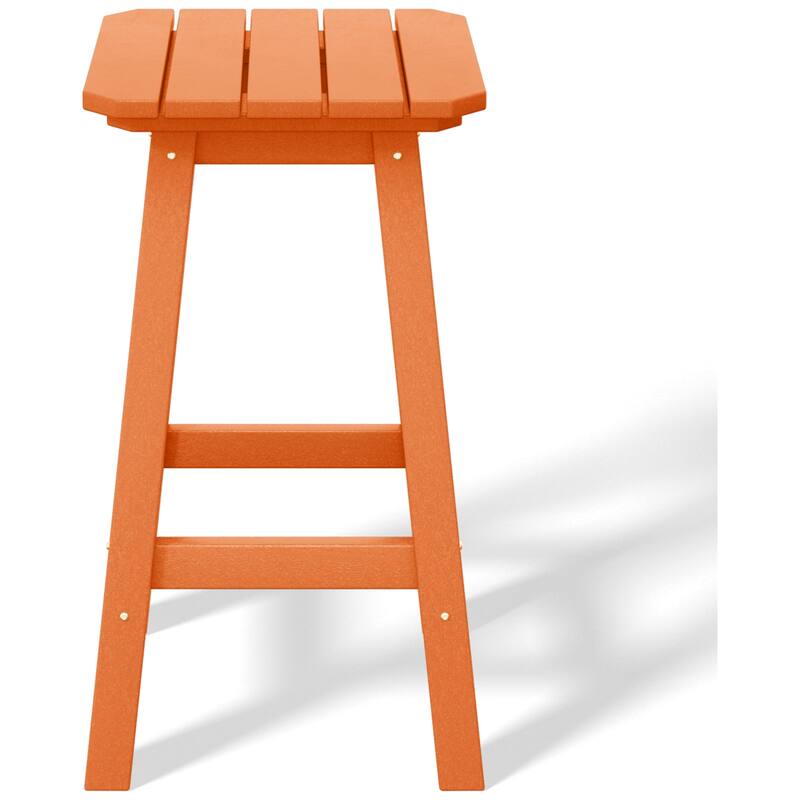 Laguna Hdpe All Weather Outdoor Patio 24" Square Counter Stool (Set Of 3)