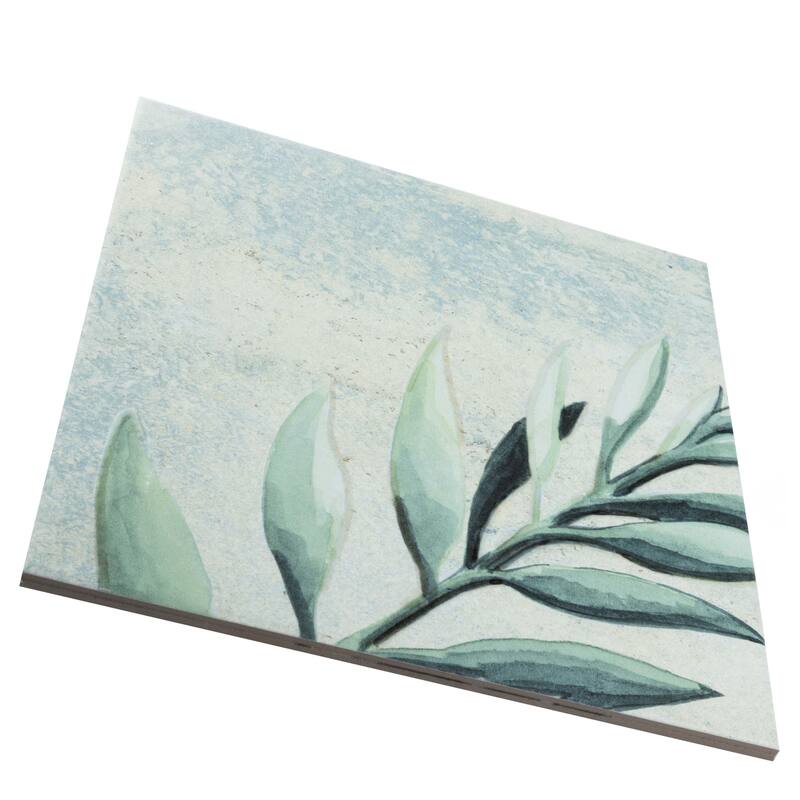 Merola Tile Nusa Botanic Jade 9-3/4" x 9-3/4" Porcelain Floor and Wall Tile