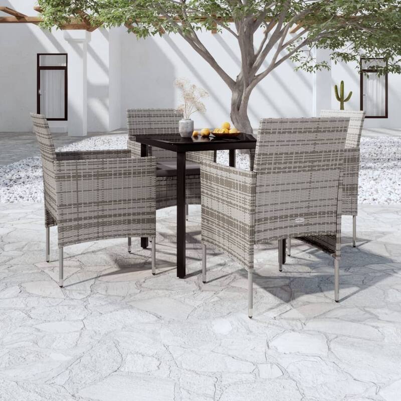 vidaXL Patio Dining Set Outdoor Dining Set Table and Chair Set for Garden