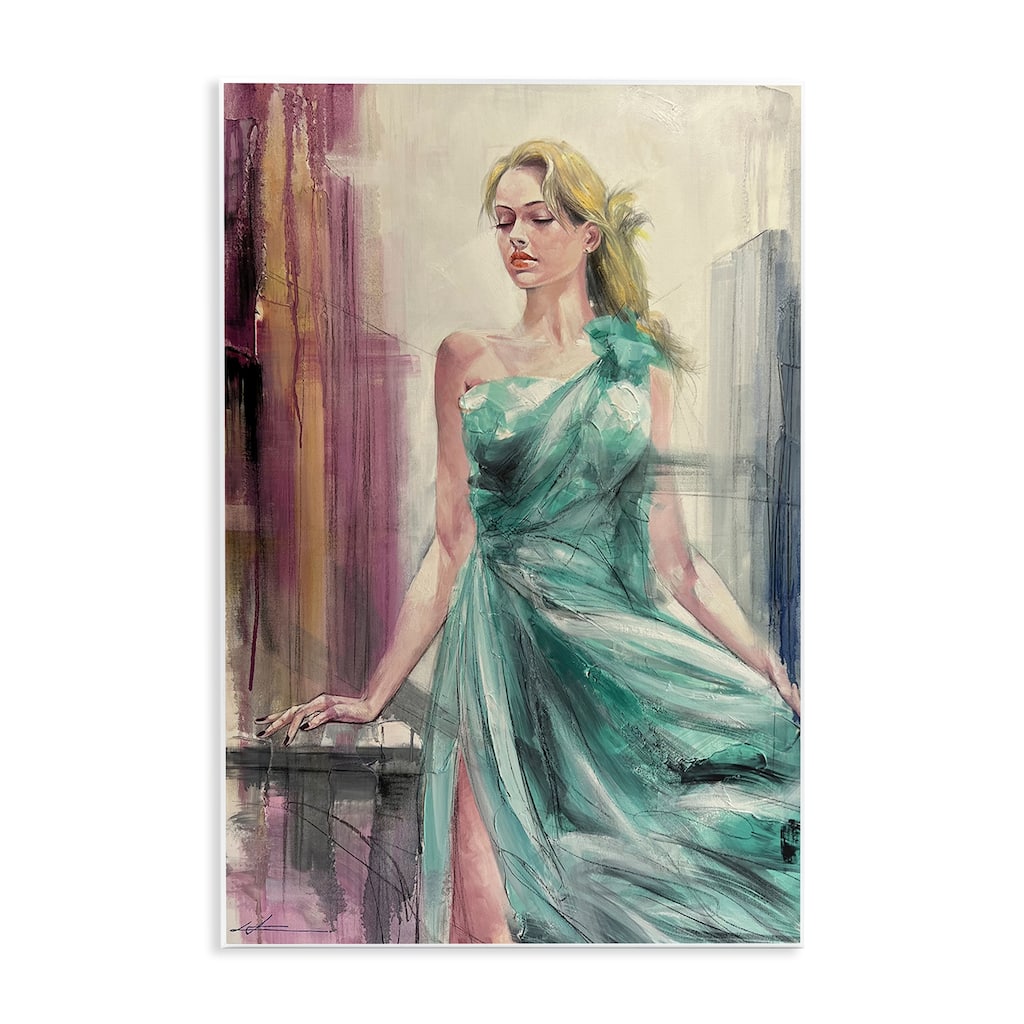 Stupell Elegant Blonde in Dress Wall Plaque Art Design By Lucille Lee