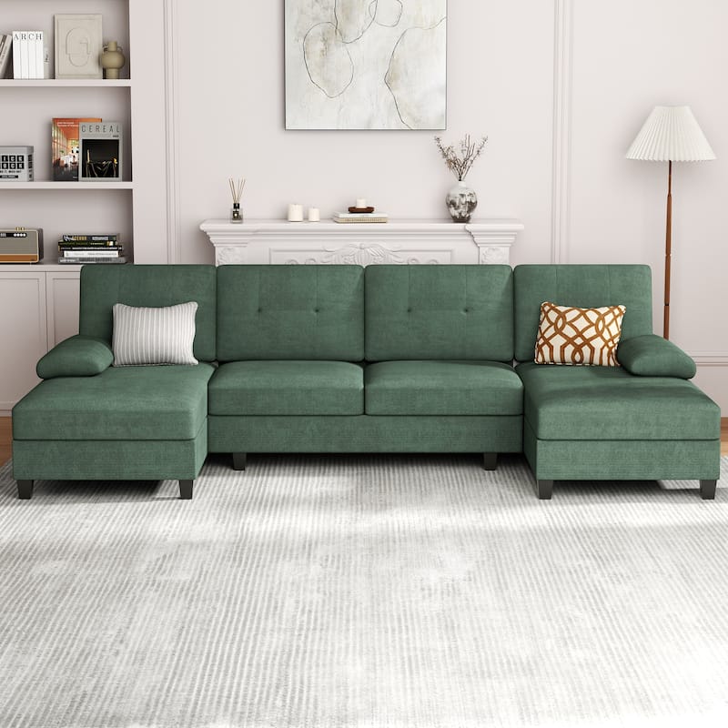 Sectional Sofa Couches for Living Room - Green