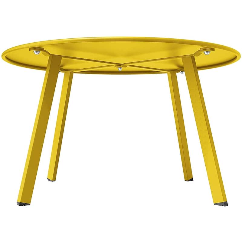 Patio Side Tables for Outside, Small End Table Accent Table Metal Round for Deck Garden Porch Balcony Yard Lawn