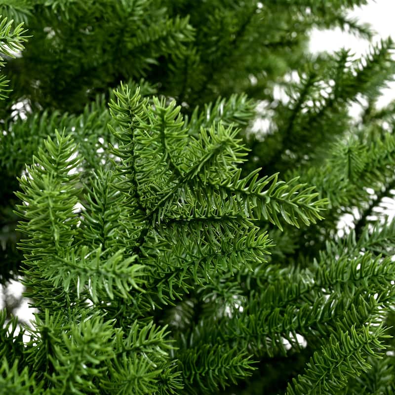 Premium 7FT Spruce Full PE Christmas Tree Unlit Hinged Branches With Foldable Metal Stand