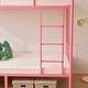 preview thumbnail 12 of 28, Twin Over Twin Bunk Bed For Kids Teens Adults, Heavy Duty Metal Bunk Bed With Ladder