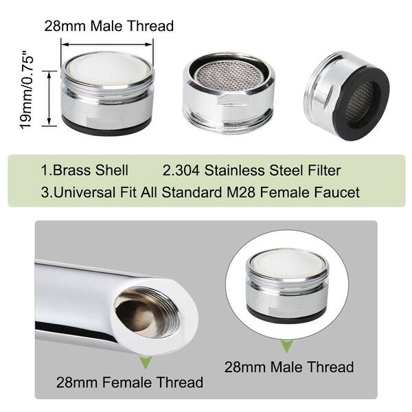 Shop 6pcs 28mm Faucet Aerator Universal Male Faucet Replacement