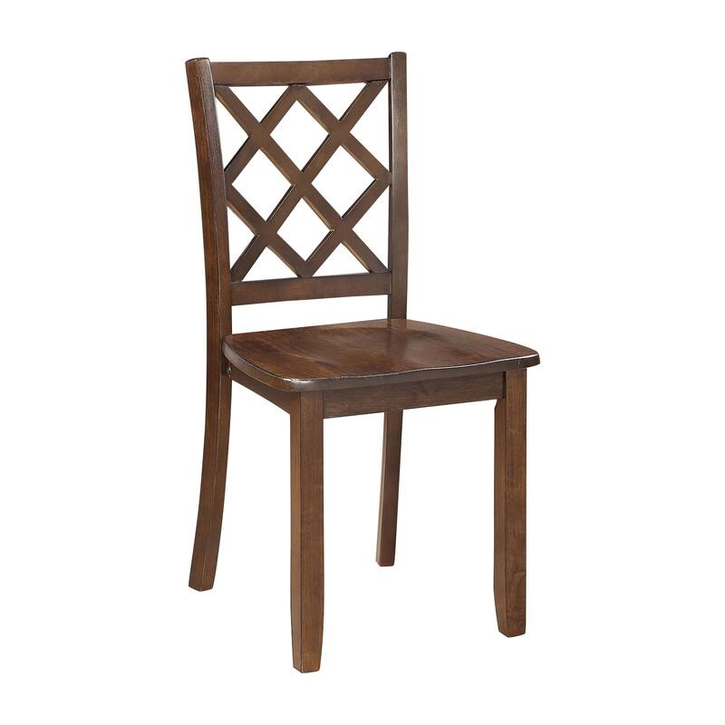 Farmhouse Dark Cherry Rectangular Wood 5-piece Dining Table Set