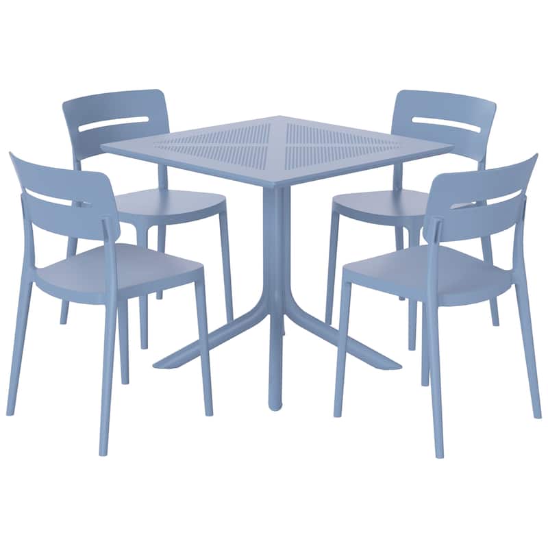 Frond and Form 4-Person Outdoor Square Dining Set