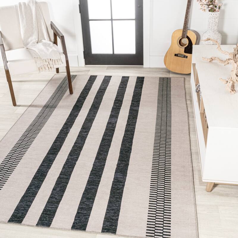 JONATHAN Y Timantii Bohemian Medallion Textured Weave Machine Washable Area Rug