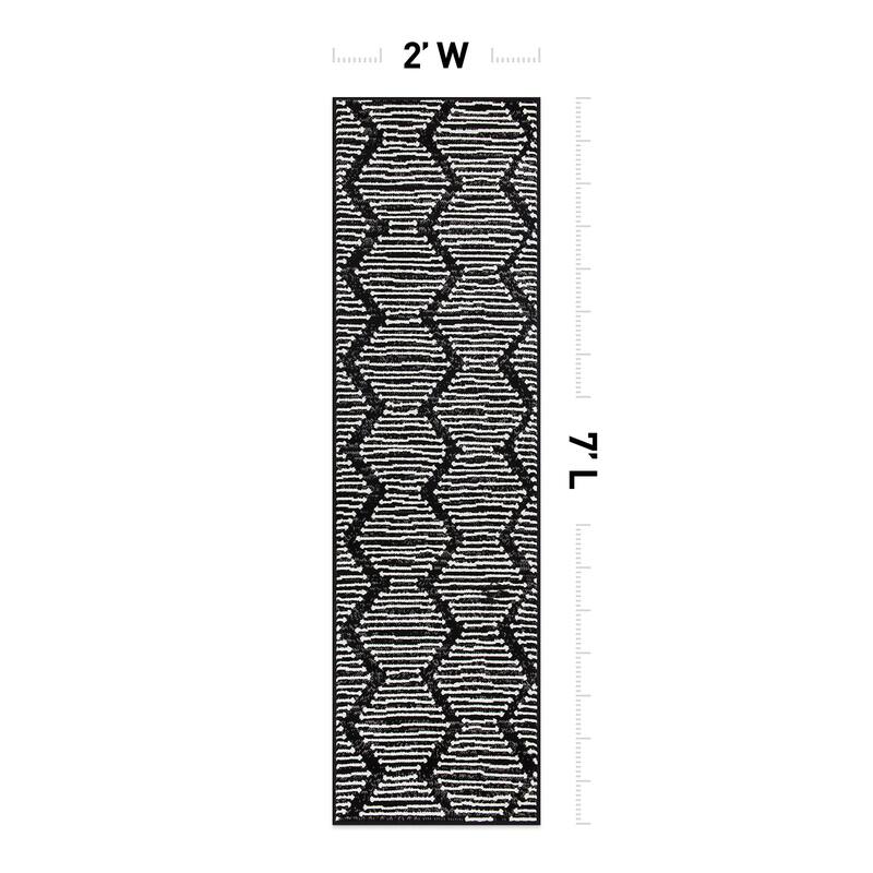 World Rug Gallery Boho Stripe Design Area Rug