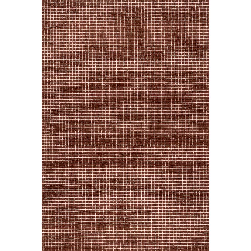 Nuloom Melrose Checked Wool Area Rug
