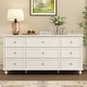 preview thumbnail 15 of 56, Timechee 63'' W Dresser White Chest Srorage Cabinet Lacquer Drawers