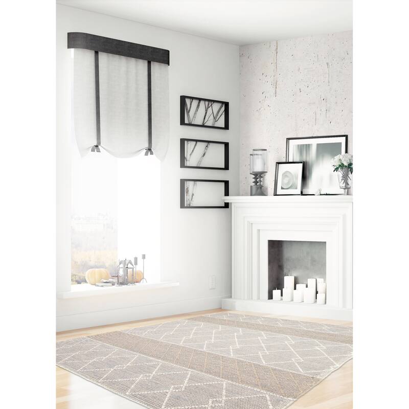 ECARPETGALLERY Braid weave Sienna Cream Wool Rug - 5'10 x 9'2