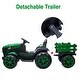 preview thumbnail 7 of 24, Kids Ride On Tractor with Trailer, 12V Battery Powered Electric
