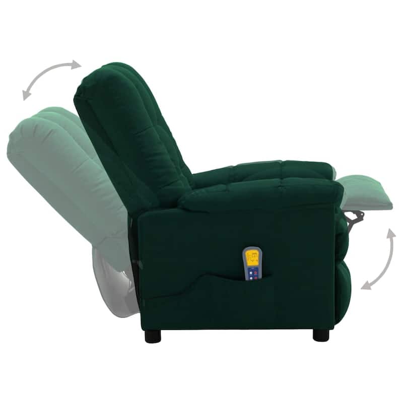 vidaXL Massage Recliner Chair Electric Reclining Chair for Elderly Fabric - 29.1" x 39" x 40.2"