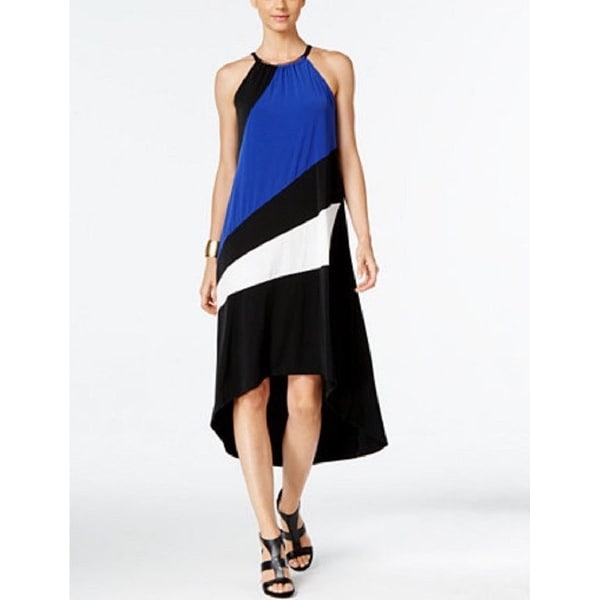 INC International Concepts Women's Color-blocked High-Low Dress (PM) - Medium
