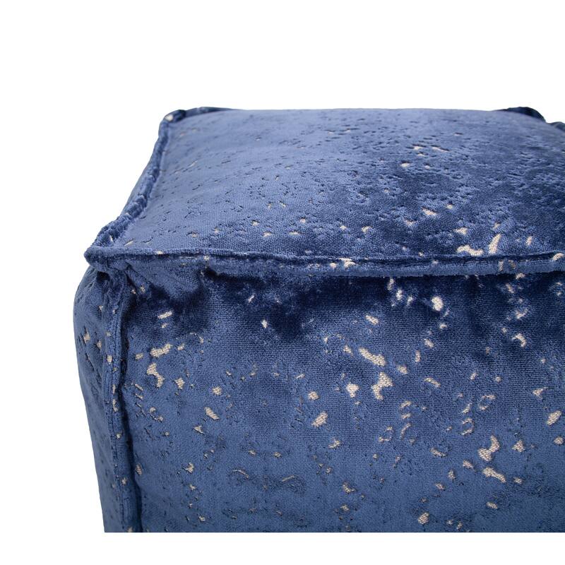 Allan Andrews Square Pouf Pasini Sapphire