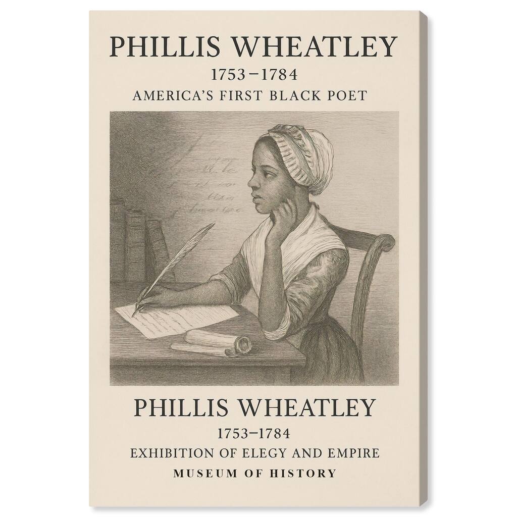 Americas First Black Poet Canvas by Art Remedy, Gallery Wrapped