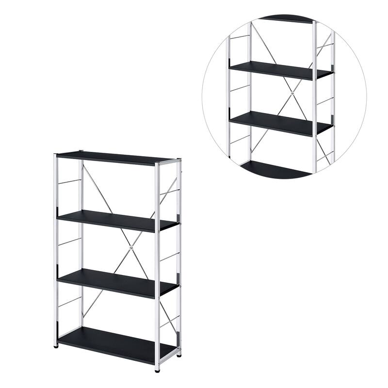 Modern 4 Tier Bookshelf in White