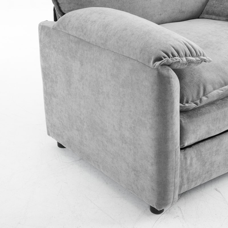 Chenille Oversized Lounge Chair with Thick Cushions and High Back Support Wide Seat