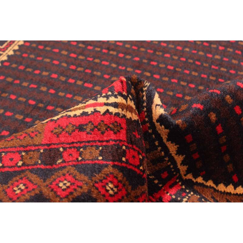 ECARPETGALLERY Hand-knotted Teimani Dark Brown Wool Rug - 2'11 x 4'8