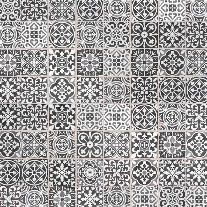 Merola Tile Faenza Nero 13" x 13" Ceramic Floor and Wall Tile