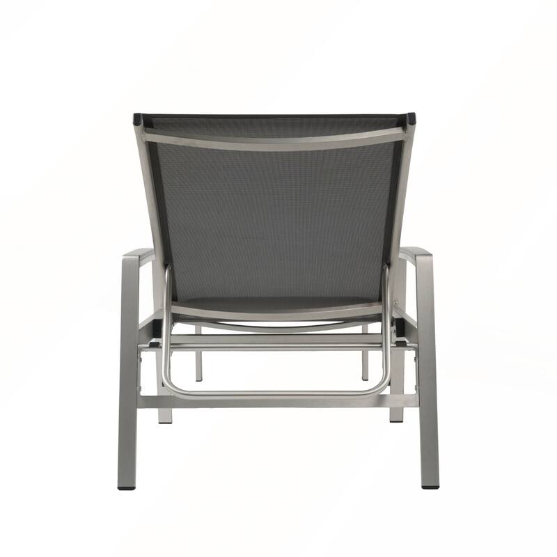 Aluminum Frame Mesh Seating Adjustable Chaise Lounge