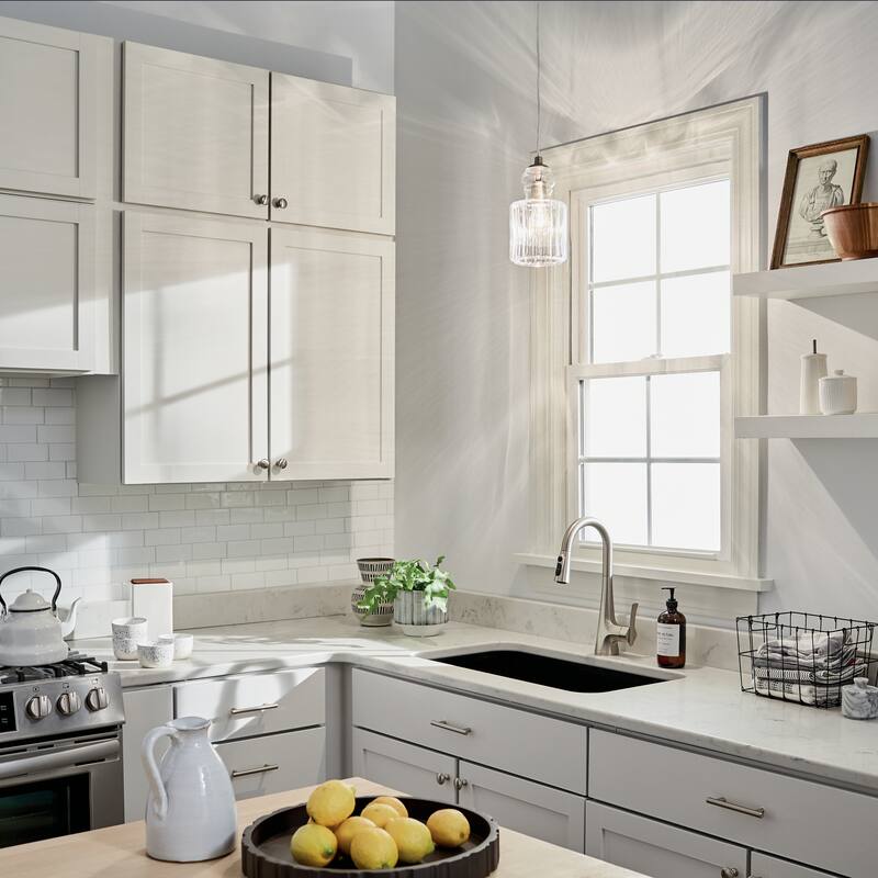Kichler Lighting Riviera Collection 1-light Brushed Nickel Mini Pendant - Brushed nickel