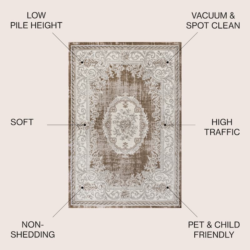 JONATHAN Y Amir Cottage Medallion Area Rug