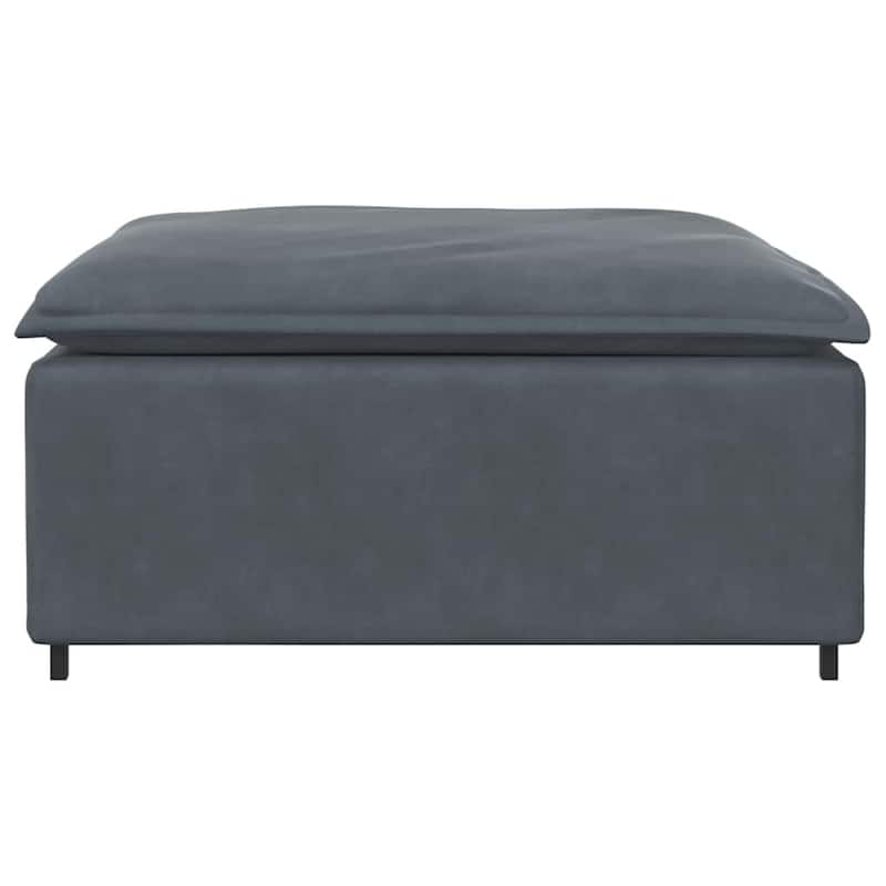 vidaXL Modular Sofa Dark Grey Velvet (100% polyester), Metal, Foam - 39.4 x 39.4 x 18.9