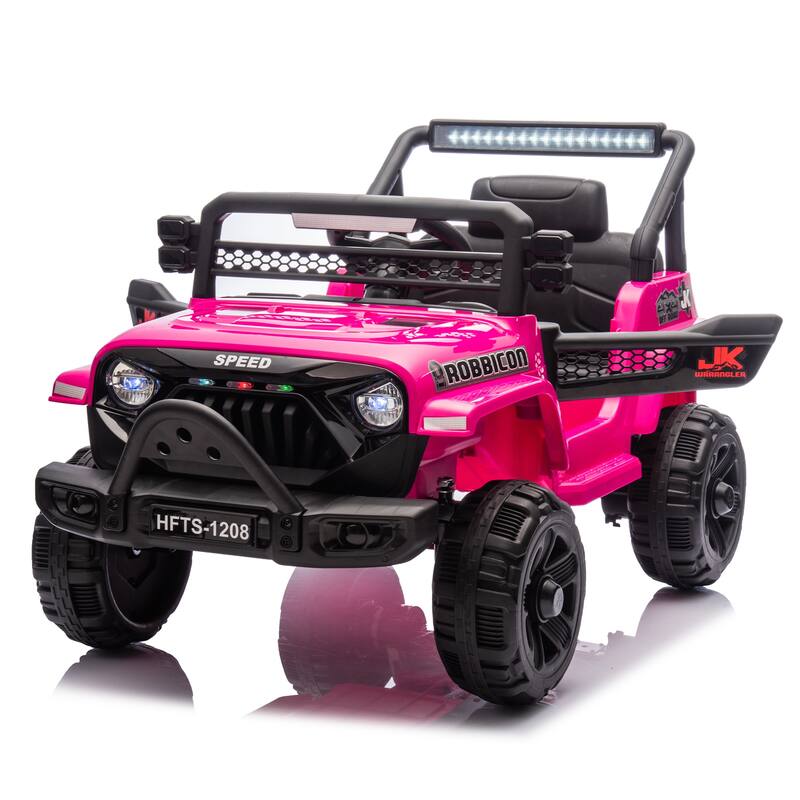 Christmas Gift 12V Ride-On Truck for Kids, Remote Control, Educational Features, Bluetooth
