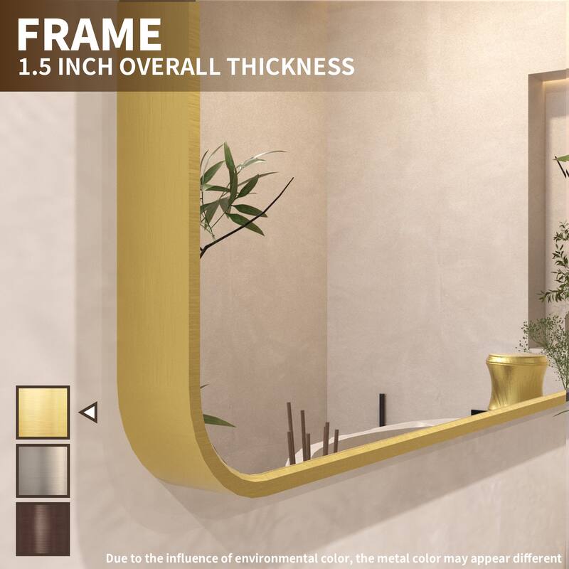 24/30/42/48/60 inch Rectangle Frameless Wall Mounted Bathroom Vanity Mirror