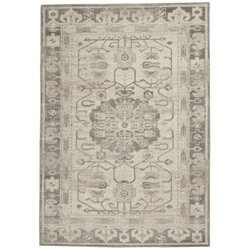 Nourison Cyrus Modern Persian Ivory Grey Area Rug