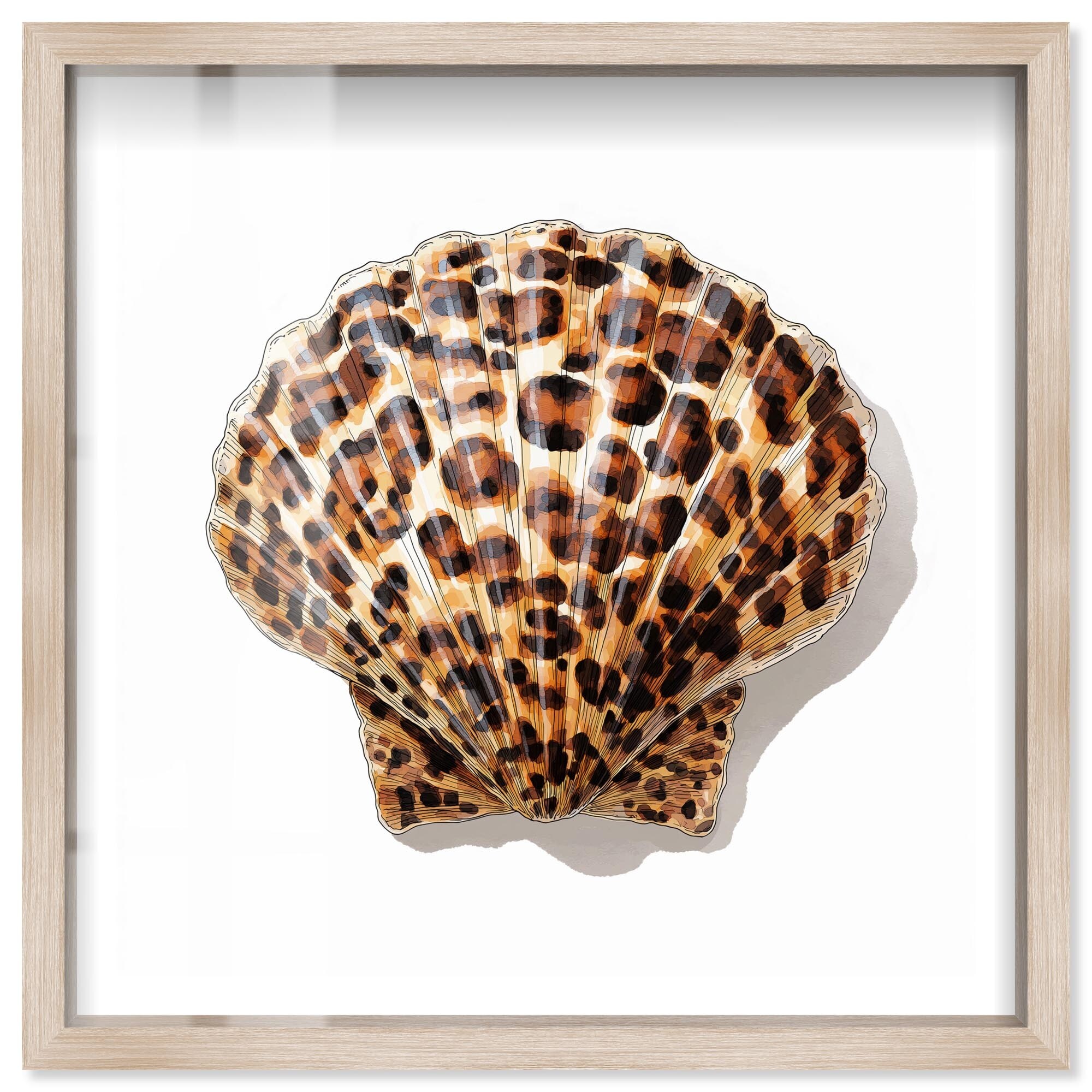 Wild Crest I Glam Wall Art Shadowbox Print by Notoriart