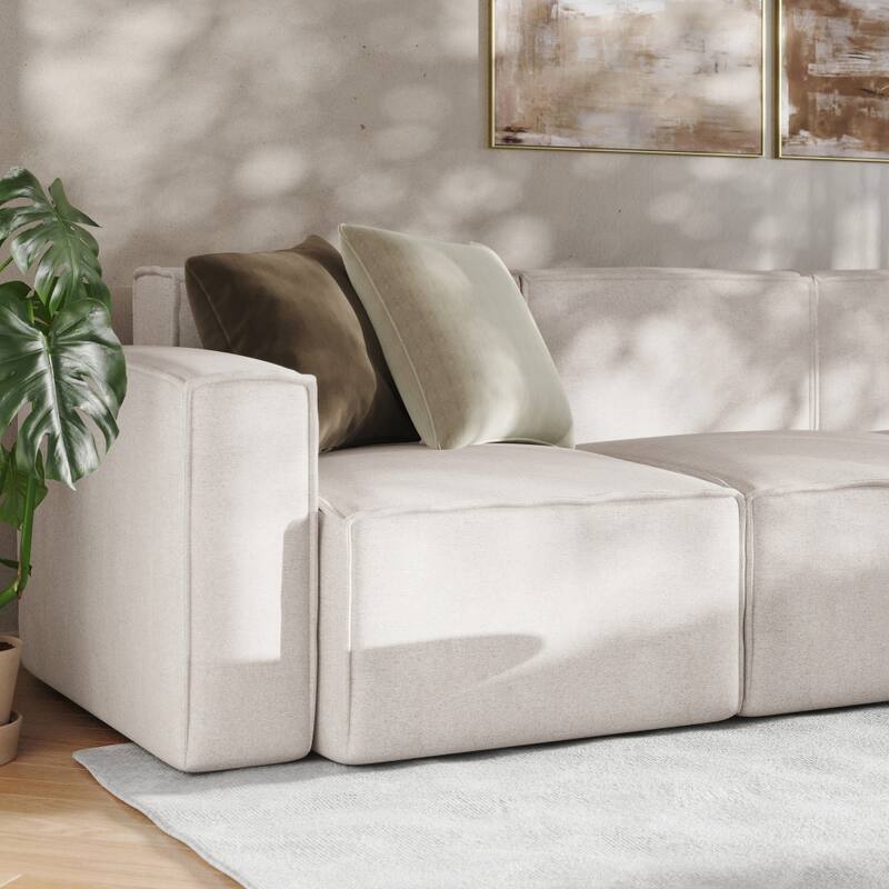 Contemporary 5 Piece Modular Sectional Sofa with Ottoman