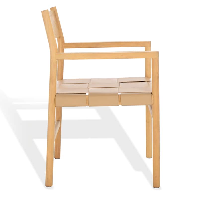 SAFAVIEH Couture Devnie Solid Wood Woven Dining Chair, Fully Assembled - 22"W x 23"D x 34"H