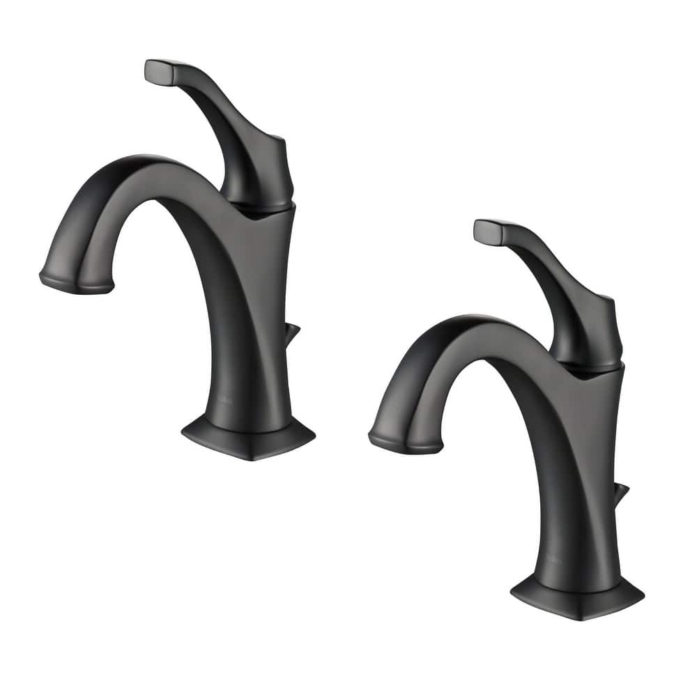 Kraus Pack of (2) Arlo 1.2 GPM Single Hole Bathroom Faucet with Pop-Up