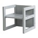 preview thumbnail 1 of 3, Roba-Kids: Country-Farmhouse: Children's Chair - Wood Gray - Reversing Stool With 3 Seat Heights, Chic Toddler & Kids Chair