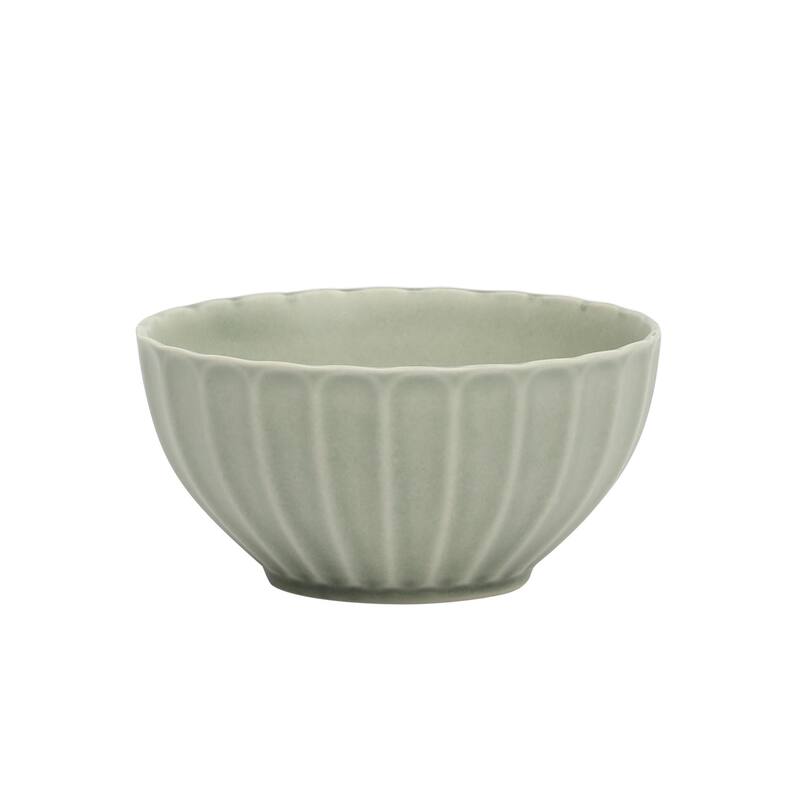 Gibson Elite Malibu Shore 16 Piece Scallop Stoneware Reactive Glaze (Service for 4) Ceramic Plates and Bowls Dinnerware Set
