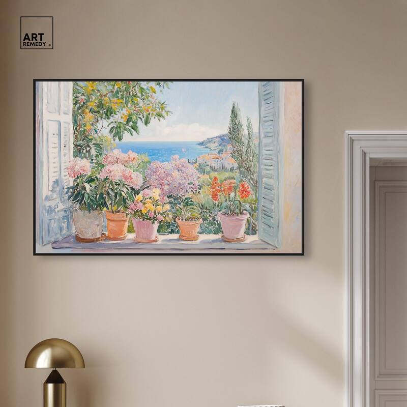 Mediterranean Blooms Canvas by Art Remedy