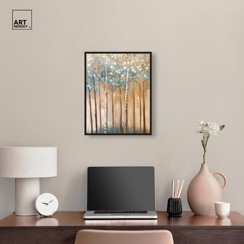 Birch Grove Radiance Canvas by Art Remedy