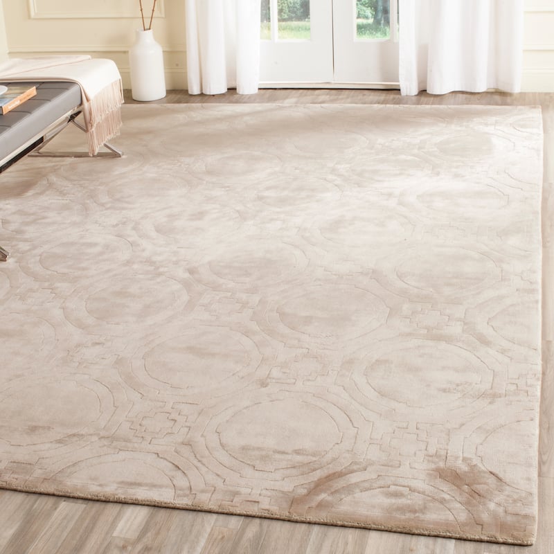SAFAVIEH Handmade Mirage Gresa Modern Abstract Viscose Rug - 8' x 10' - Beige